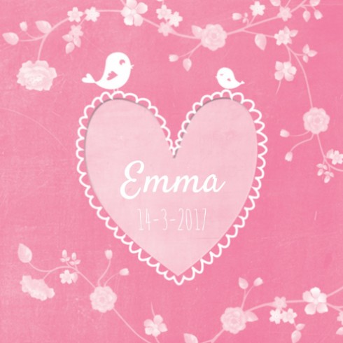 Geboortekaartje blossom Emma - LD