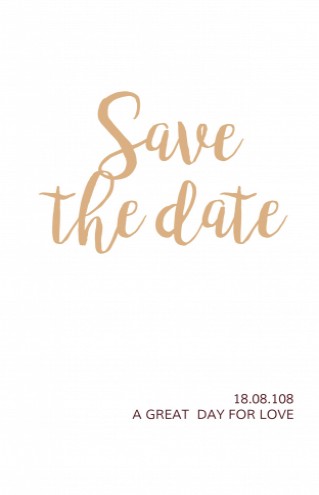 Save the date bij trouwkaart Bordeaux