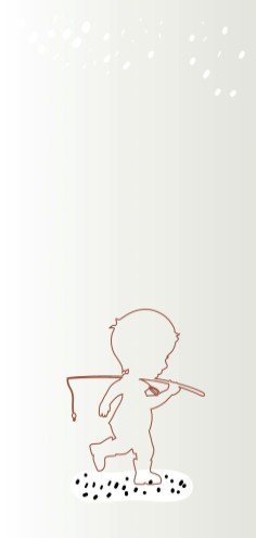 Geboortekaartje silhouette foliedruk spelen jongen - Fender