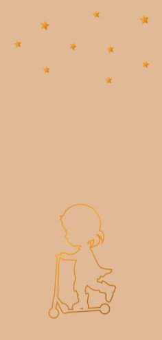 Geboortekaartje silhouette spelen meisje - Pippa