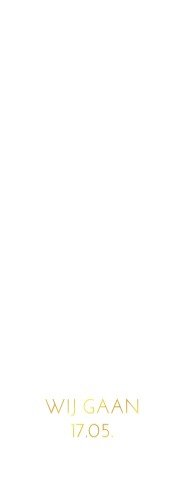 Klassieke chique trouwkaart met theatervouw en goudfolie