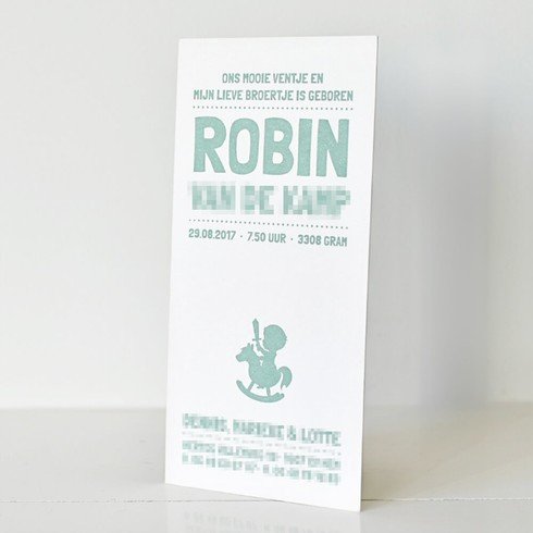 Karton silhouette jongen Robin