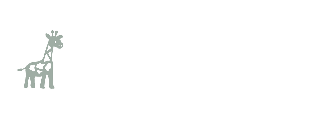 Adresetiket met groene giraf