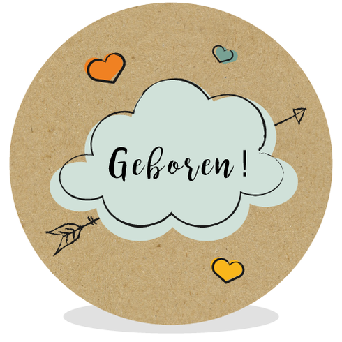 Sluitsticker DIY -  wolk - Gribbeltje