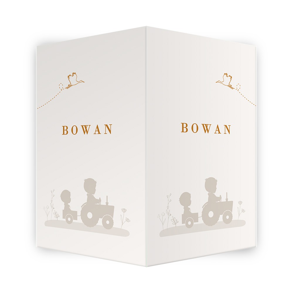 Geboortebord traktor - Bowan