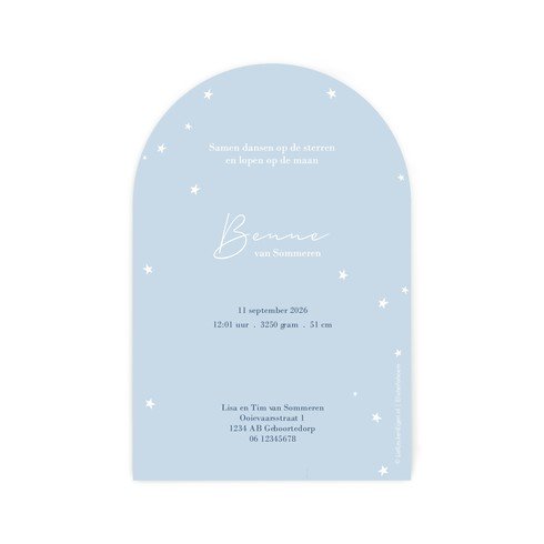 Boogkaartje met broer en zus op een wereldbol - Benne