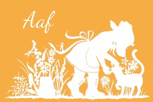 Geboortekaartje knipkunst - Aaf