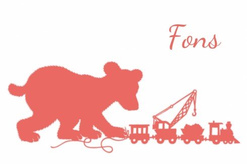 Geboortekaartje knipkunst - Fons