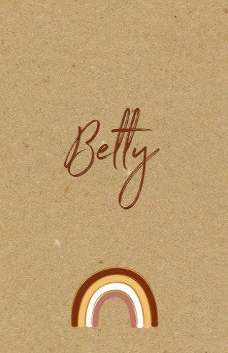 Geboortekaartje met kraft look - Betty