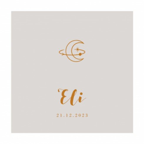 Geboortekaartje maan stoer - Eli