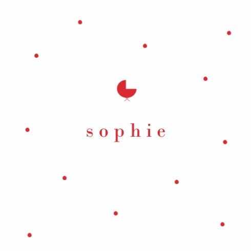 Geboortekaartje Sophie Klassiek