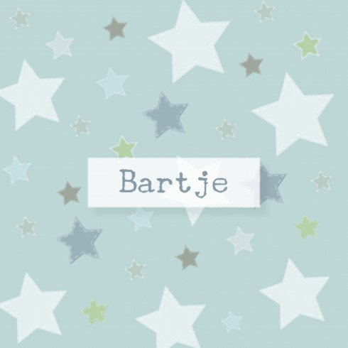 Geboortekaartje sterren - Bartje