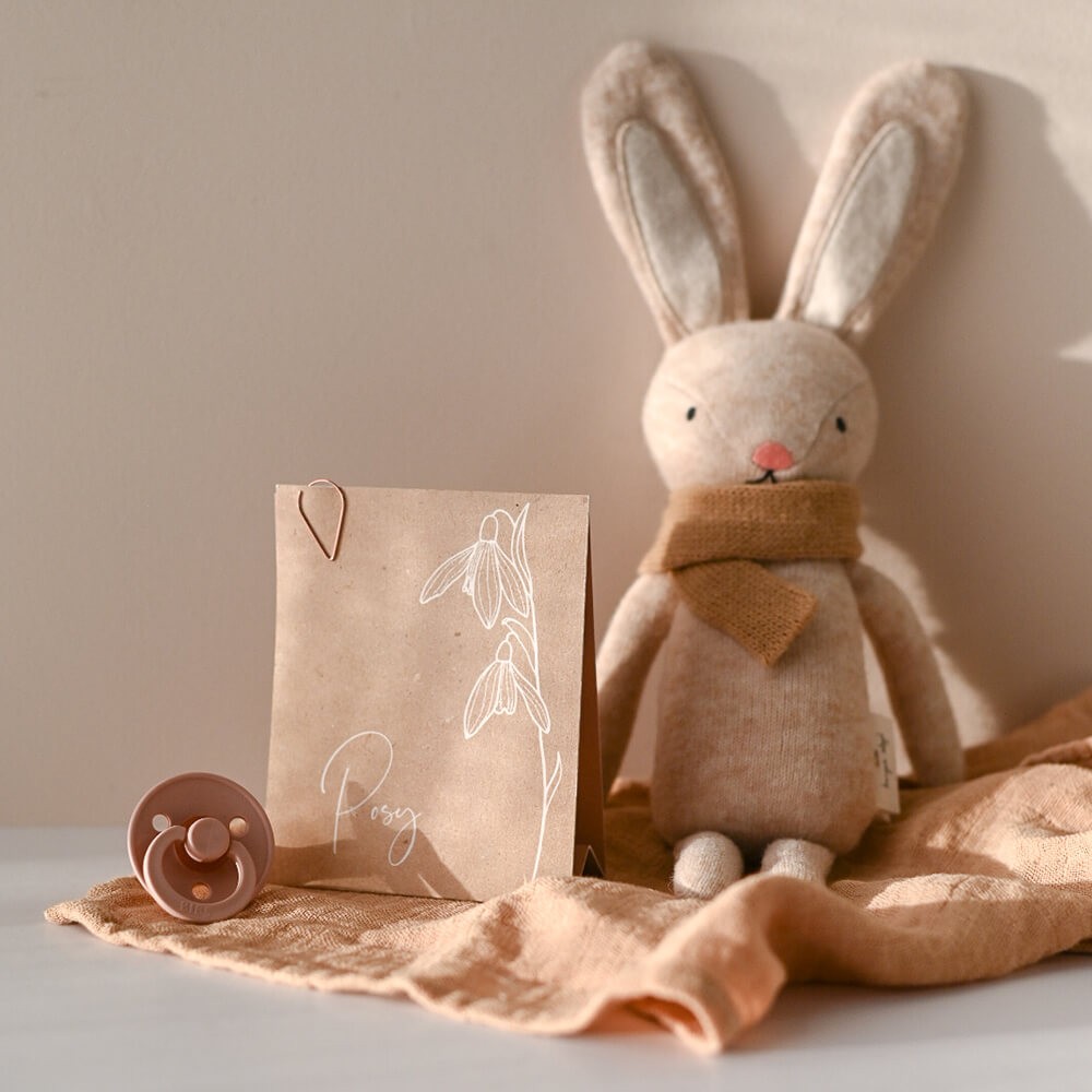 Tentkaartje voor een meisje kraft look - Posy