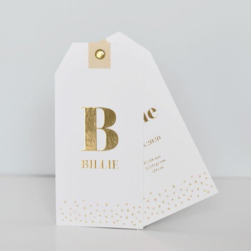 Geboortekaartje labels - Billie