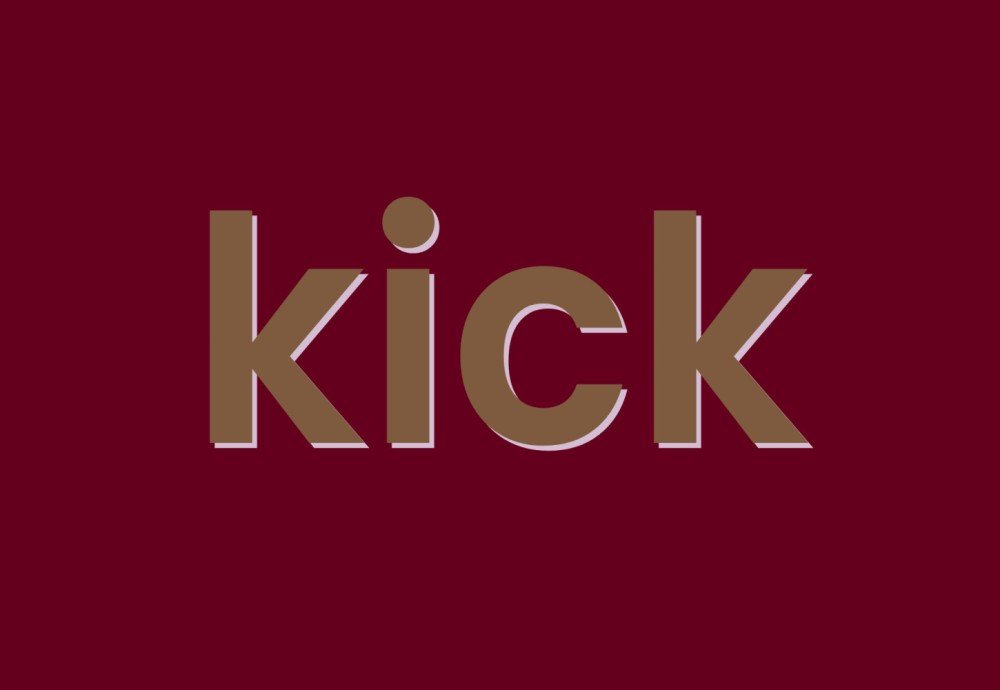 Hip geboortekaartje jongen met vrolijke kleuren en typografische letters  - Kick