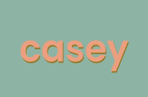 Hip unisex geboortekaartje met typografische letters in vrolijke kleuren - Casey