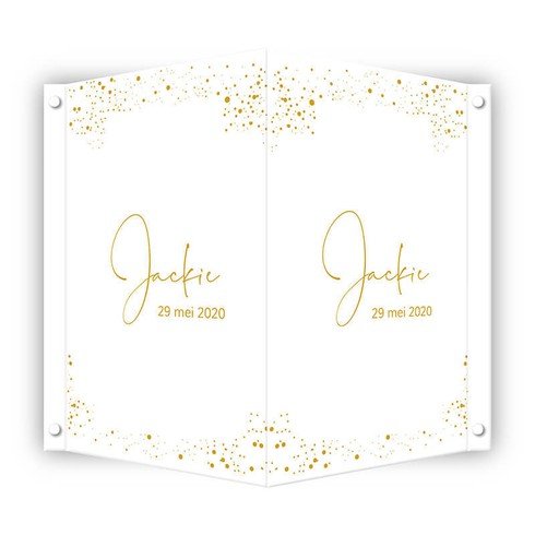 Geboortebord met stippen - Jackie