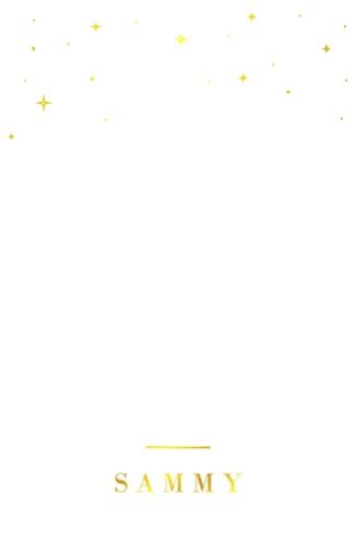 Geboortekaartje kalkpapier met konijn knuffel lijntekening - Sammy