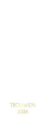 Klassieke chique trouwkaart met theatervouw en goudfolie