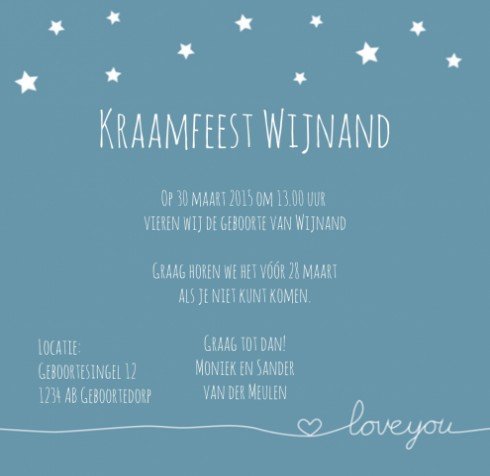 Kraamkaartje - Wijnand - SC