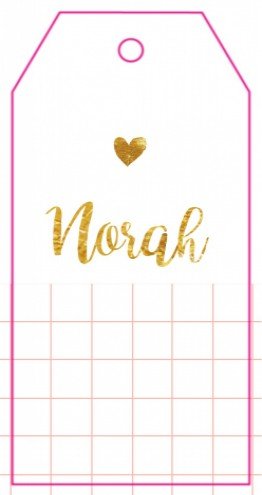 Label kaartje Norah - Like its gold