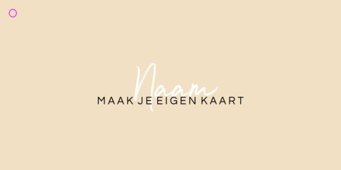 Liggend kaartje zelf maken met gaatje - 21x10 cm