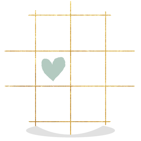 Sluitsticker - ruit met hartje