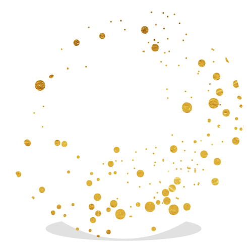 Sluitsticker - sprinkles wit