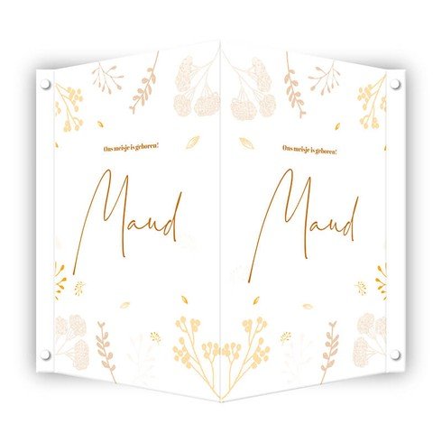 Geboortebord bloemen - Maud
