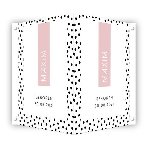 Geboortebord raam Maxim - 50x70