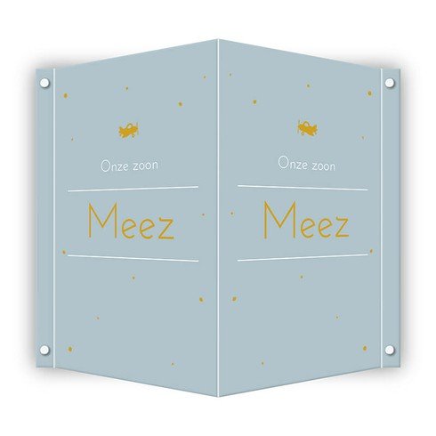 Geboortebord vliegtuigeje - Meez