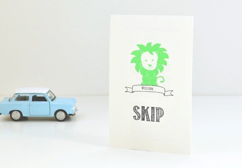 Oud Hollands leeuwtje fluor groen Skip