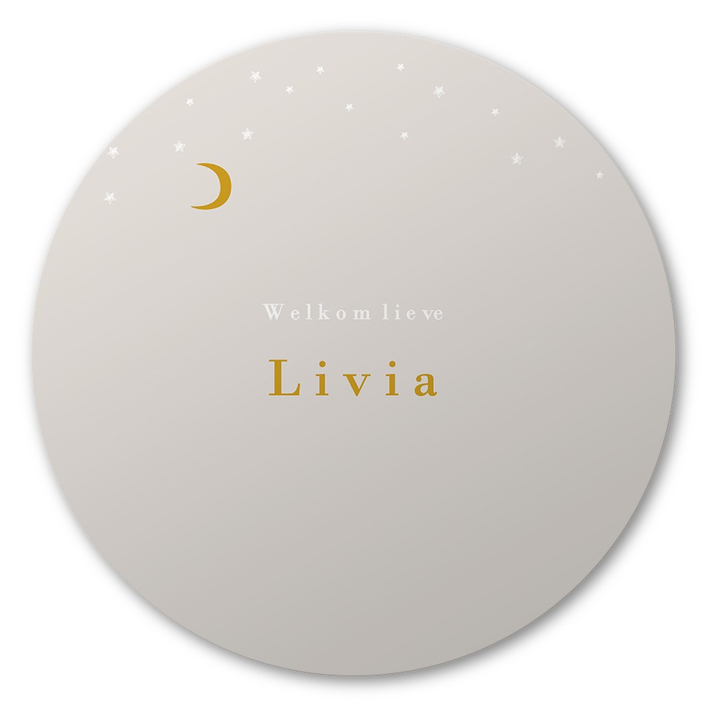 Ronde raamsticker Livia 60x60