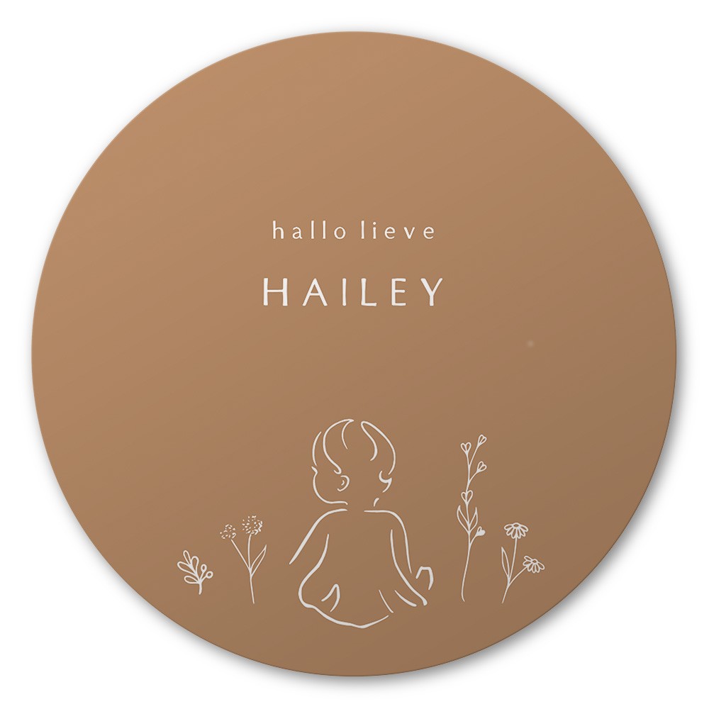Ronde raamsticker Hailey 60x60