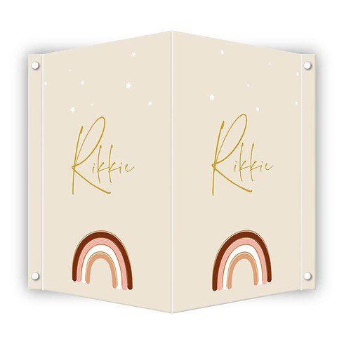 Geboortebord regenboog - Rikkie