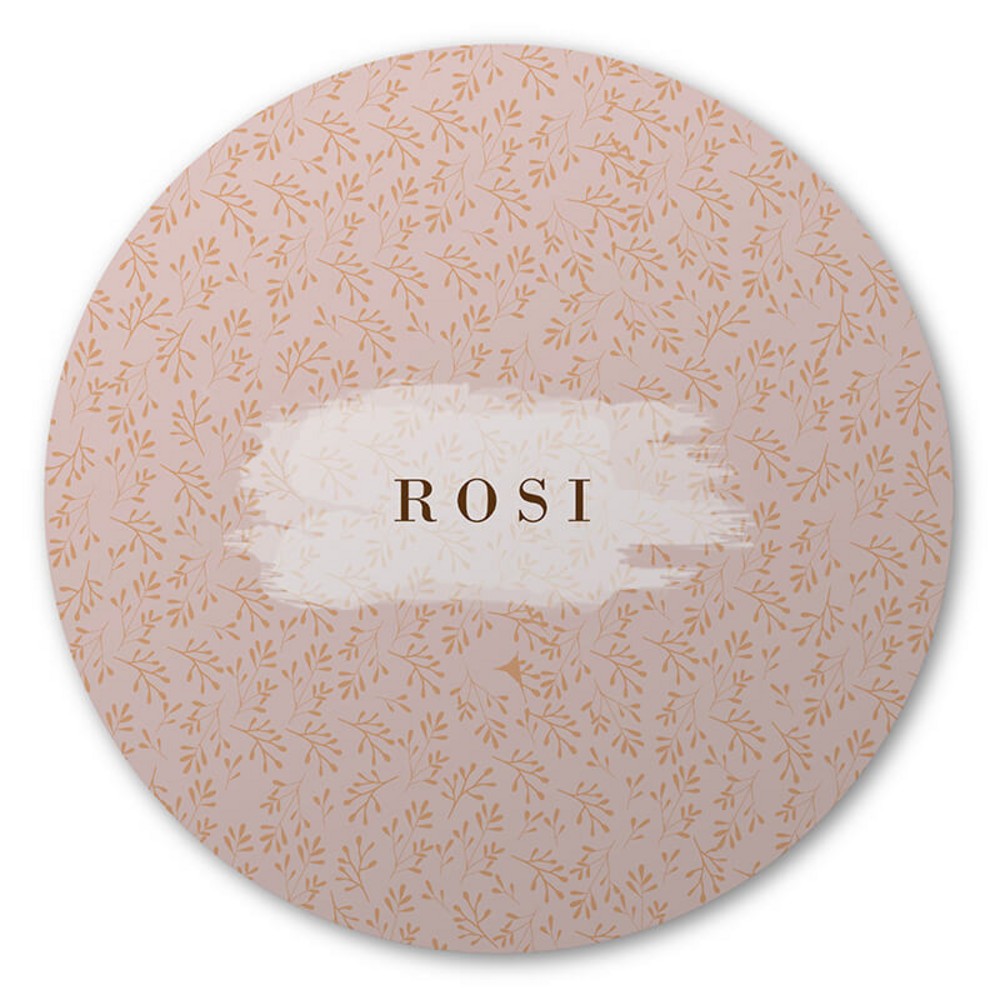 Romantische behangcirkel met bloemen 60x60 - Rosi