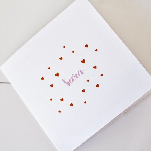 Oud Hollands hartjeswolk koperfolie Sara