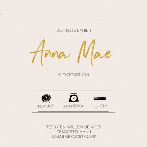 Stoer en botanisch meisjeskaartje met wereldbol - Anna Mae