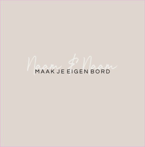 Aankondigingsbord zelf maken - 70x70