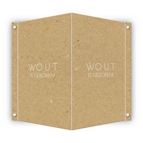 Geboortebord minimalistisch - Wout